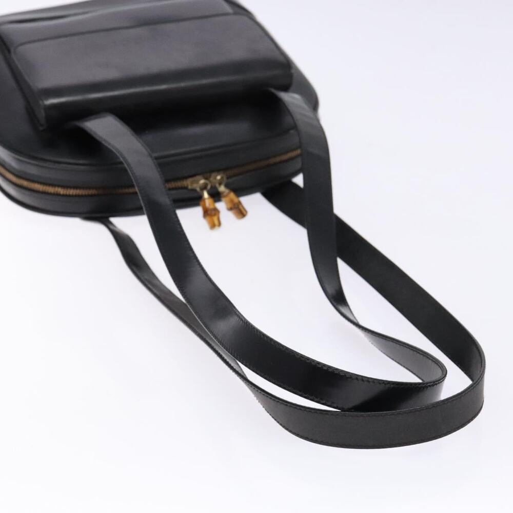 GUCCI Shoulder Bag Leather Black Gold 001 3444 001 3444 - Picture 7 of 13
